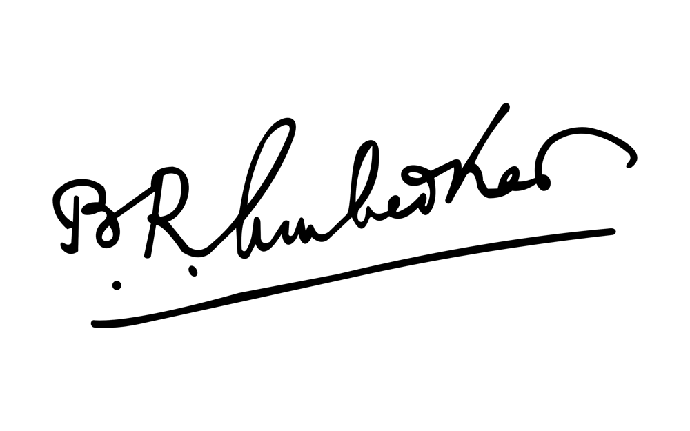 Signature of B. R. Ambedkar